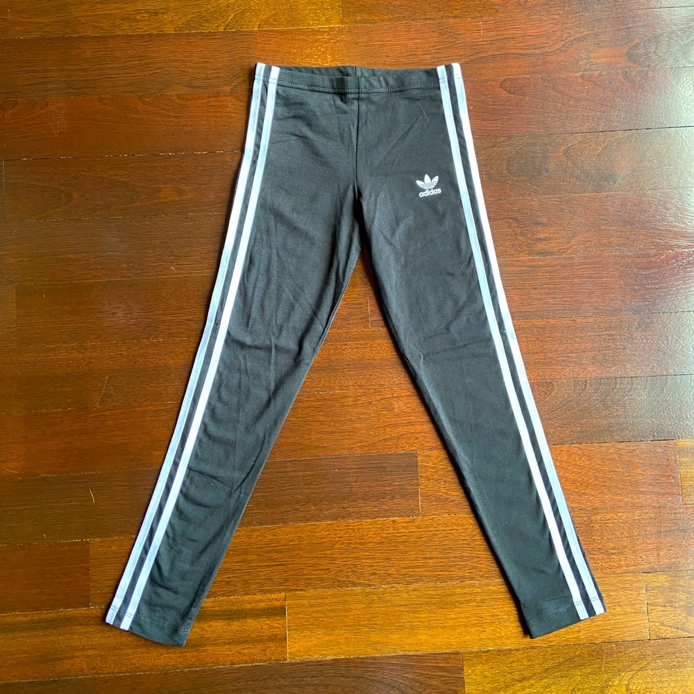 EUC Girl’s Adidas Black and White Track Pants. Size: Girl’s Small.
